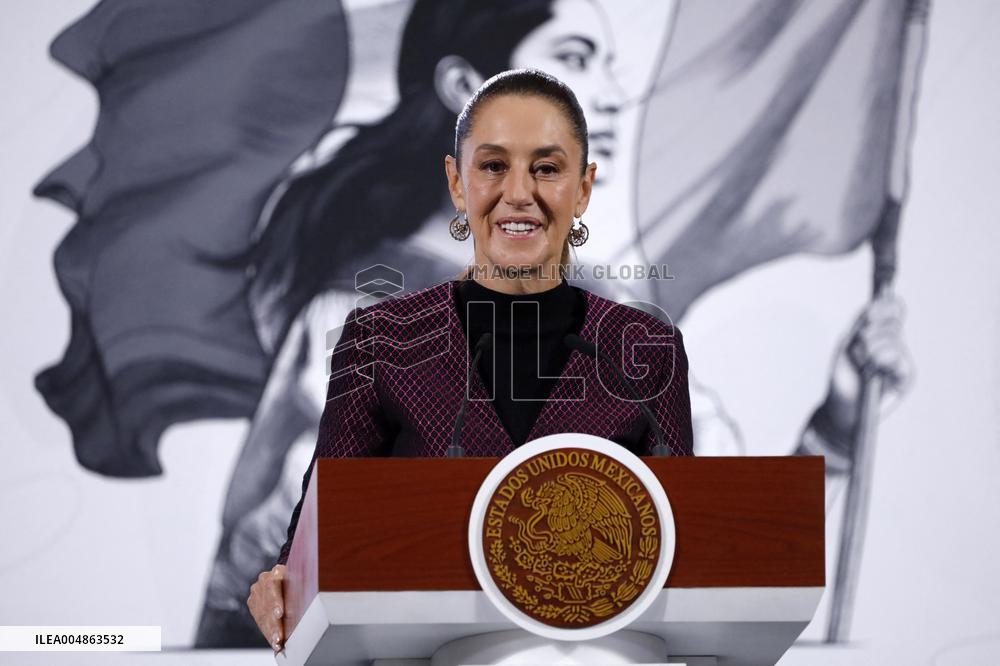 President Claudia Sheinbaum Holds Briefing - Mexico City
