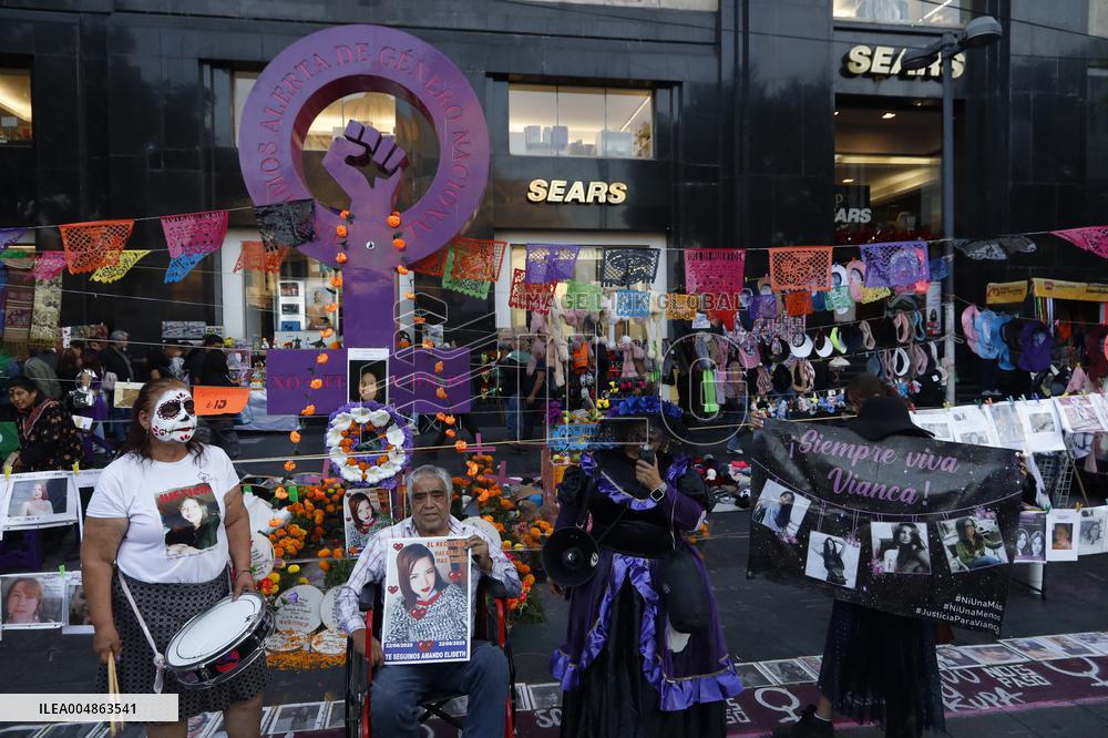 Relatives Demand Justice For The Feminicide Victims - Mexico City