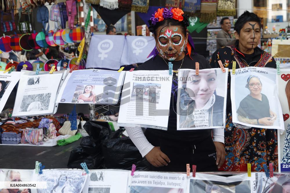Relatives Demand Justice For The Feminicide Victims - Mexico City