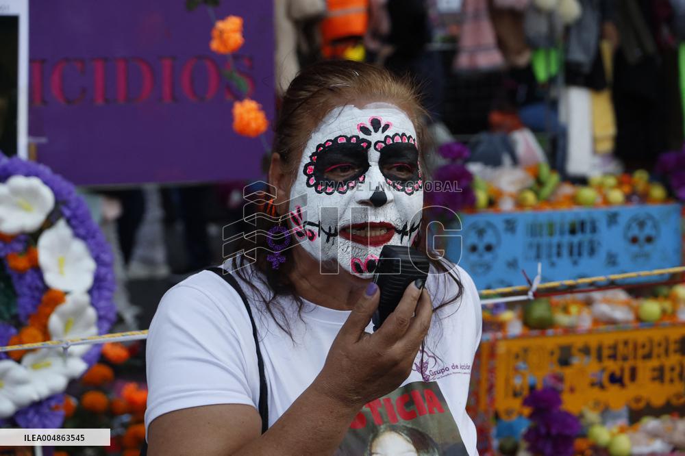 Relatives Demand Justice For The Feminicide Victims - Mexico City