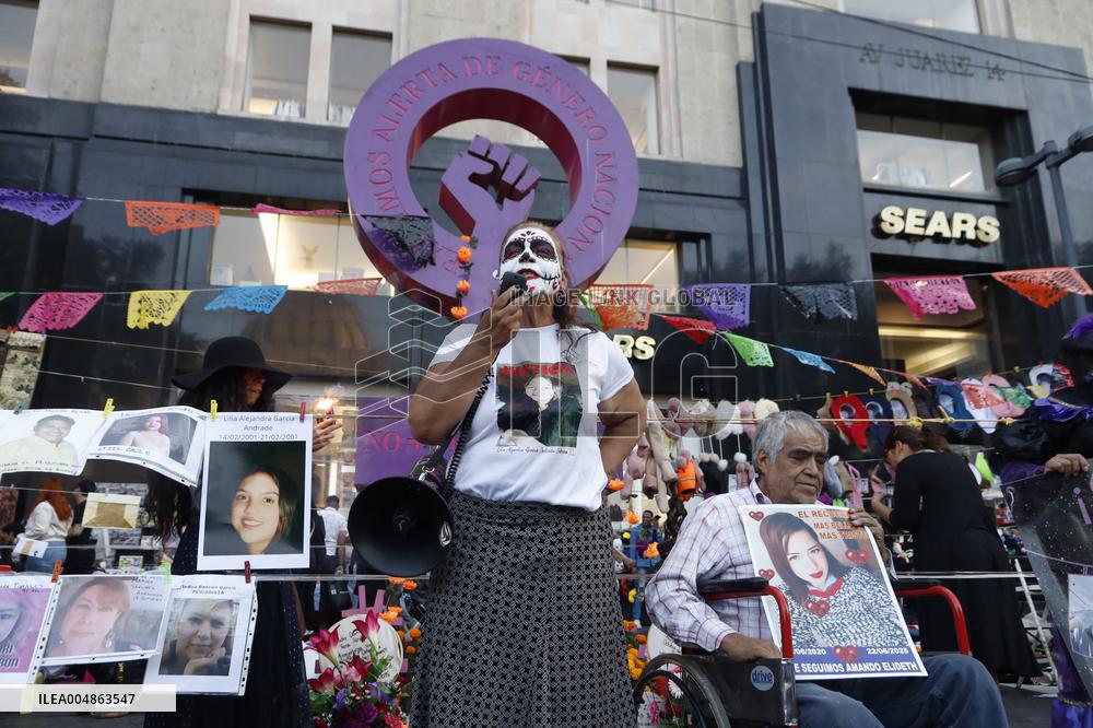Relatives Demand Justice For The Feminicide Victims - Mexico City