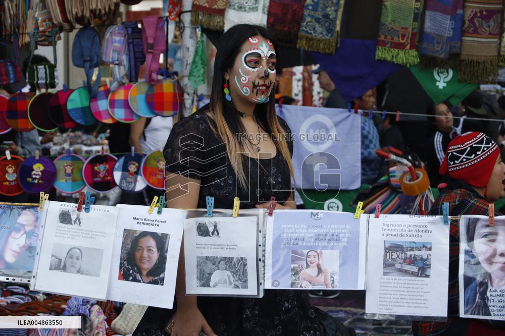 Relatives Demand Justice For The Feminicide Victims - Mexico City
