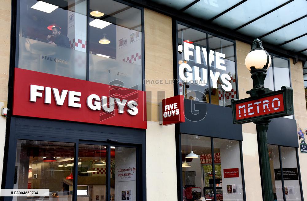 Five Guys Fast Food Illustration - Paris