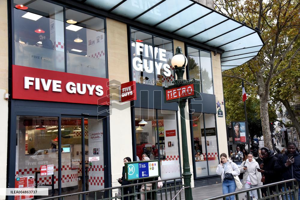Five Guys Fast Food Illustration - Paris
