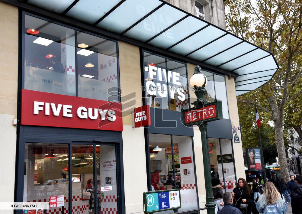 Five Guys Fast Food Illustration - Paris