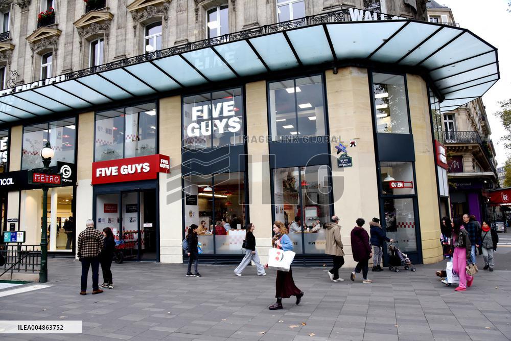 Five Guys Fast Food Illustration - Paris