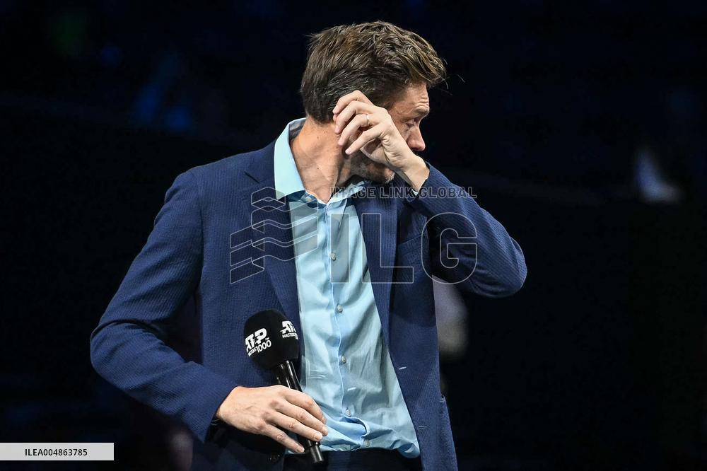 Farewell ceremony for Nicolas Mahut at Rolex Paris Masters 2025 in Paris FA