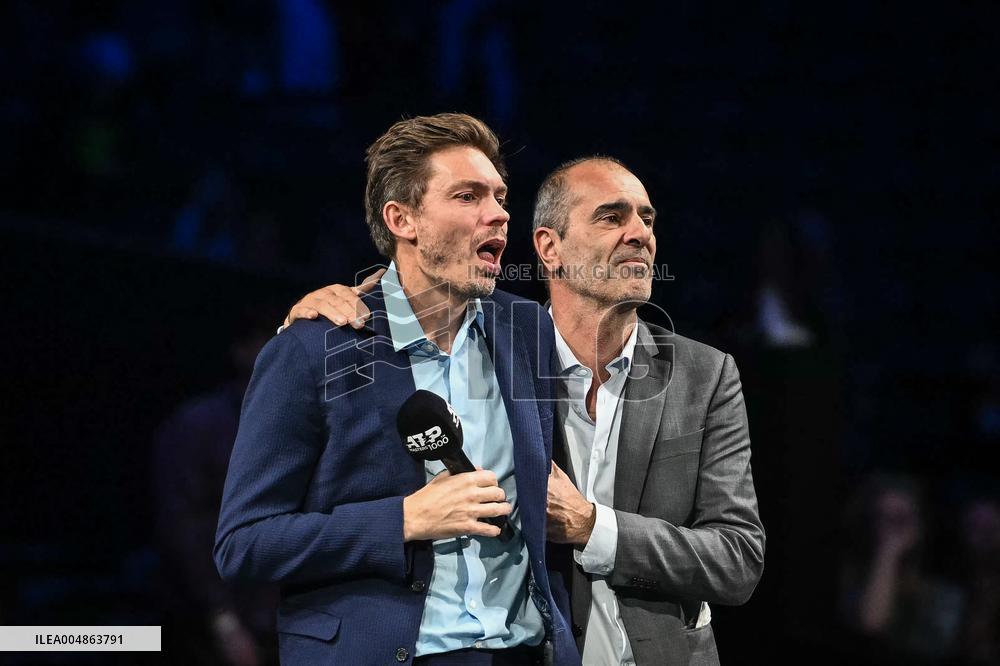 Farewell ceremony for Nicolas Mahut at Rolex Paris Masters 2025 in Paris FA