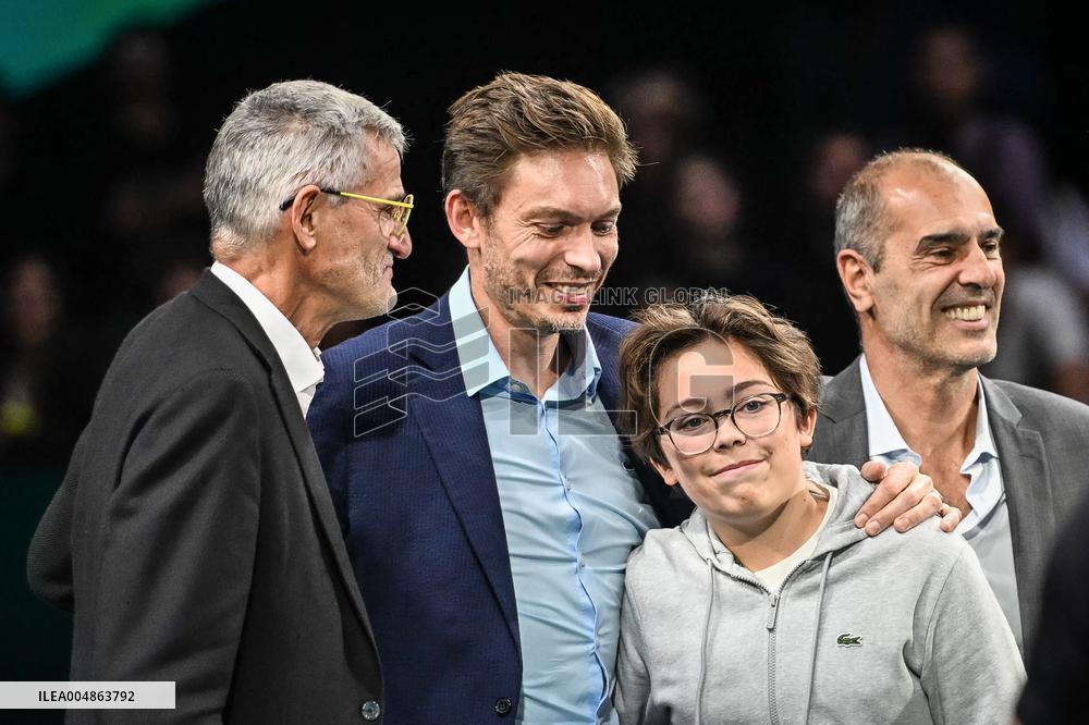 Farewell ceremony for Nicolas Mahut at Rolex Paris Masters 2025 in Paris FA
