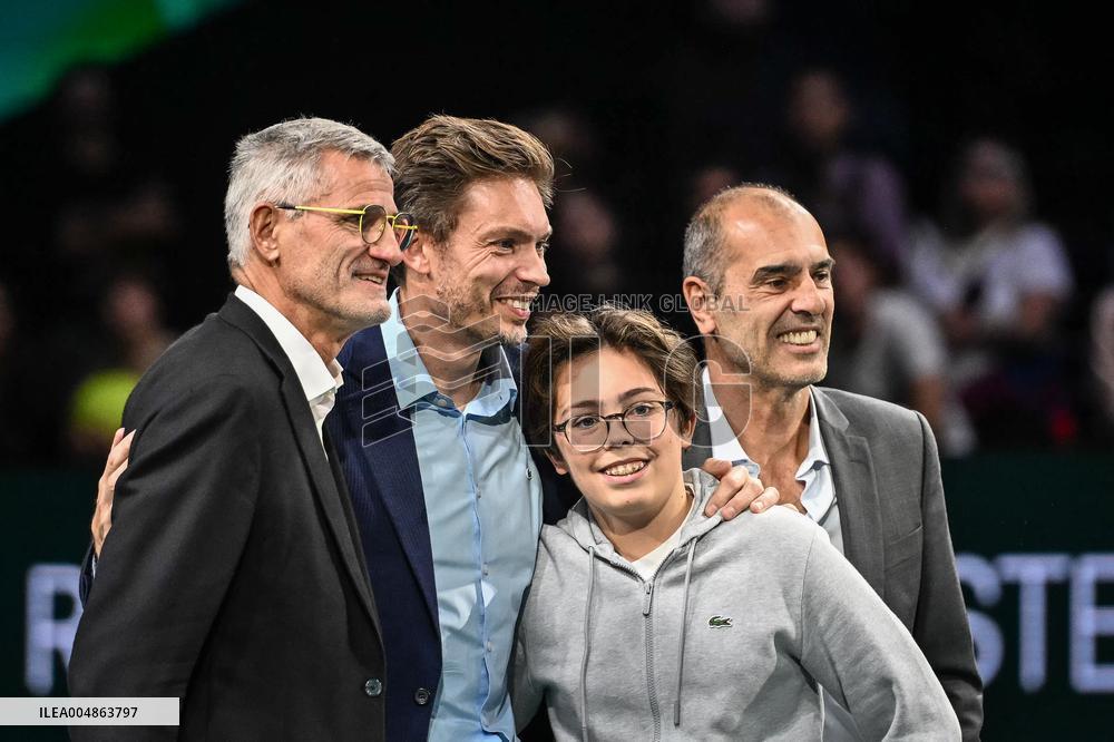 Farewell ceremony for Nicolas Mahut at Rolex Paris Masters 2025 in Paris FA