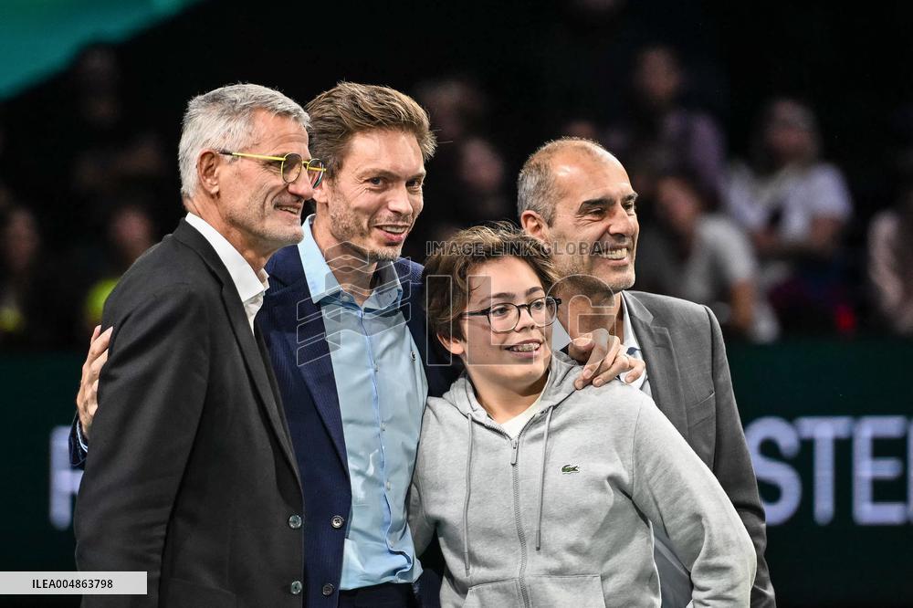 Farewell ceremony for Nicolas Mahut at Rolex Paris Masters 2025 in Paris FA