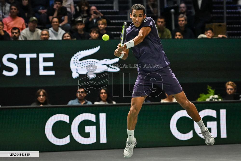 Felix Auger-Aliassime vs Alexander Bublik at Rolex Paris Masters 2025 in Paris FA