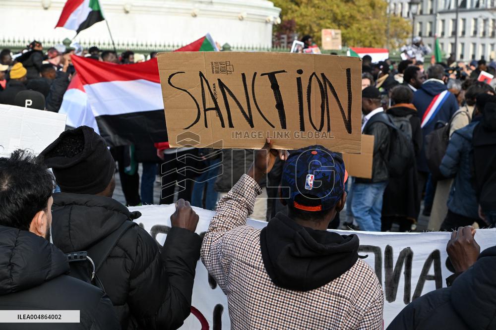 Protest Against Sudan War - Paris