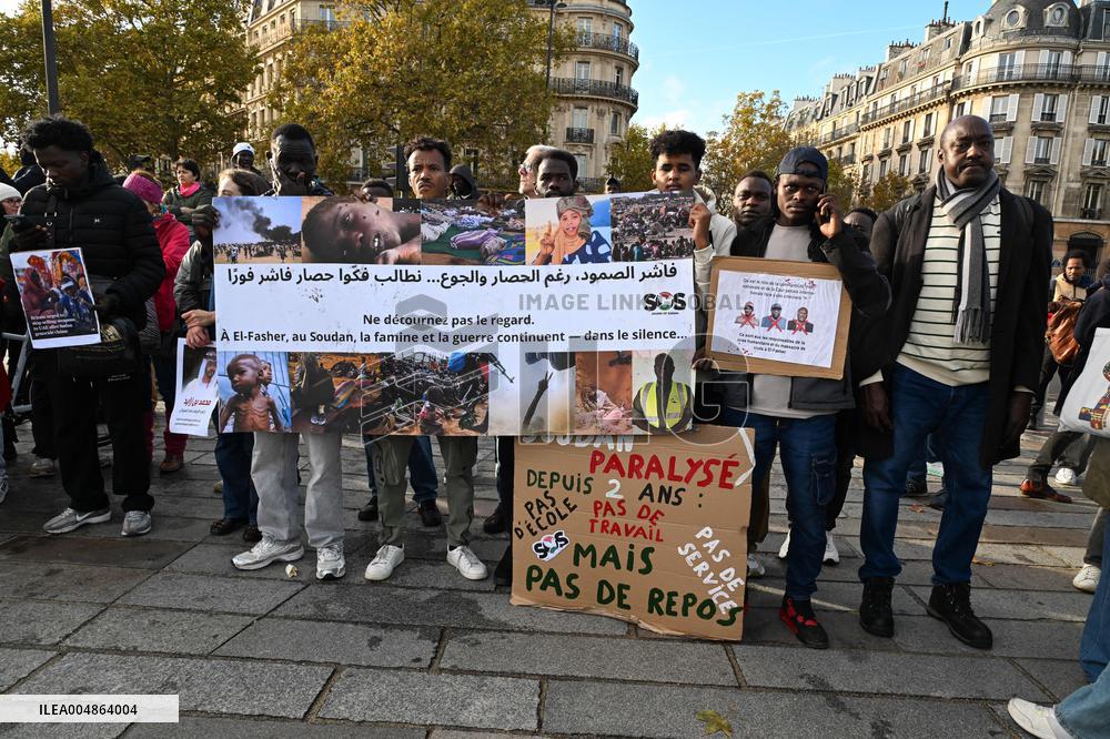Protest Against Sudan War - Paris