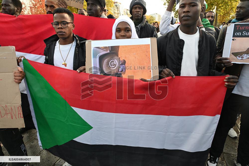 Protest Against Sudan War - Paris