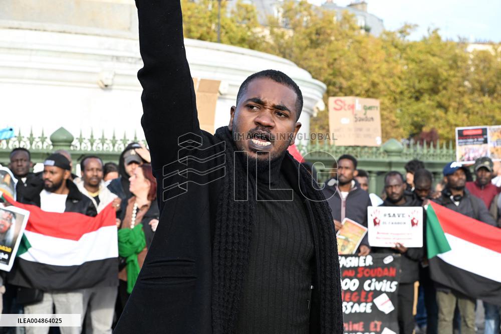 Protest Against Sudan War - Paris