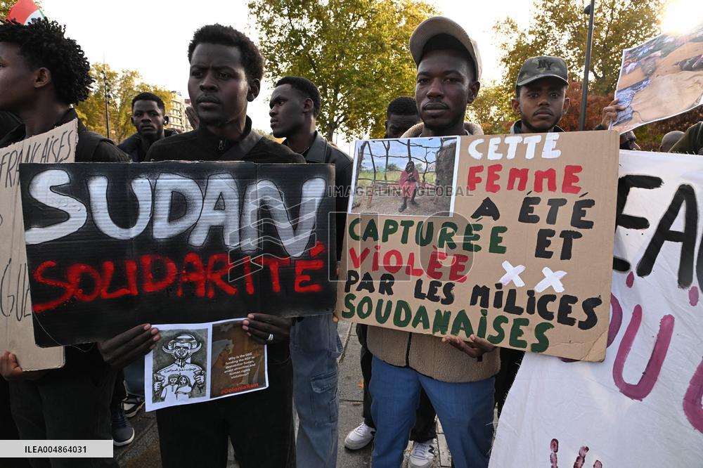 Protest Against Sudan War - Paris
