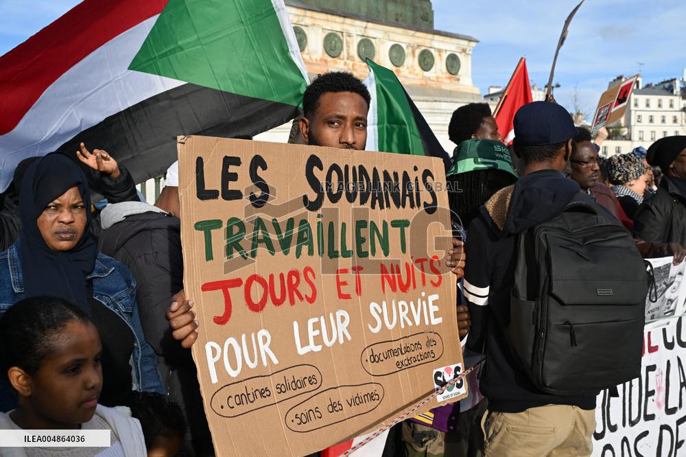 Protest Against Sudan War - Paris