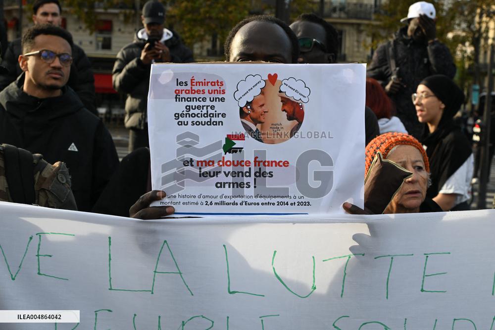 Protest Against Sudan War - Paris