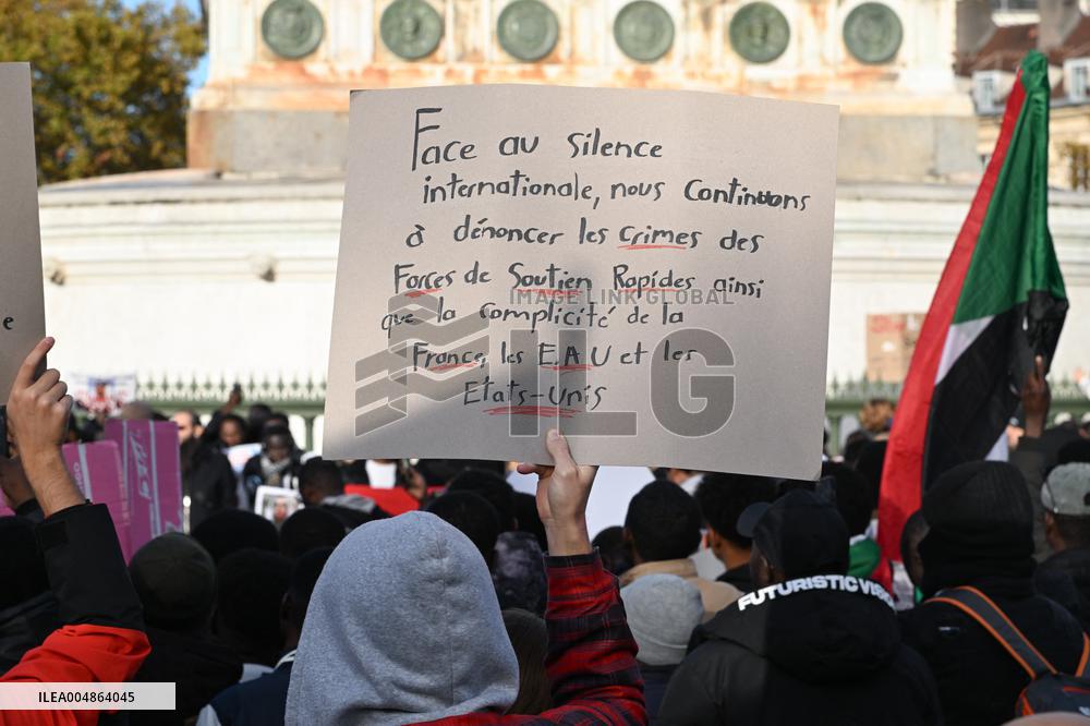 Protest Against Sudan War - Paris