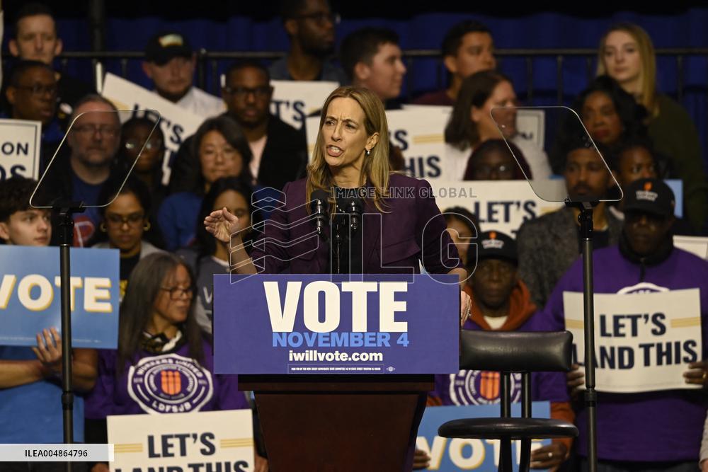 Former US President Barack Obama Attends Mike Sherrill Rally in Newark, NJ