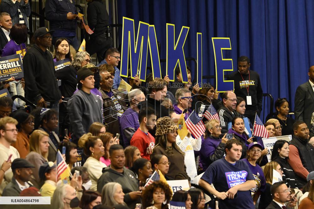 Former US President Barack Obama Attends Mike Sherrill Rally in Newark, NJ