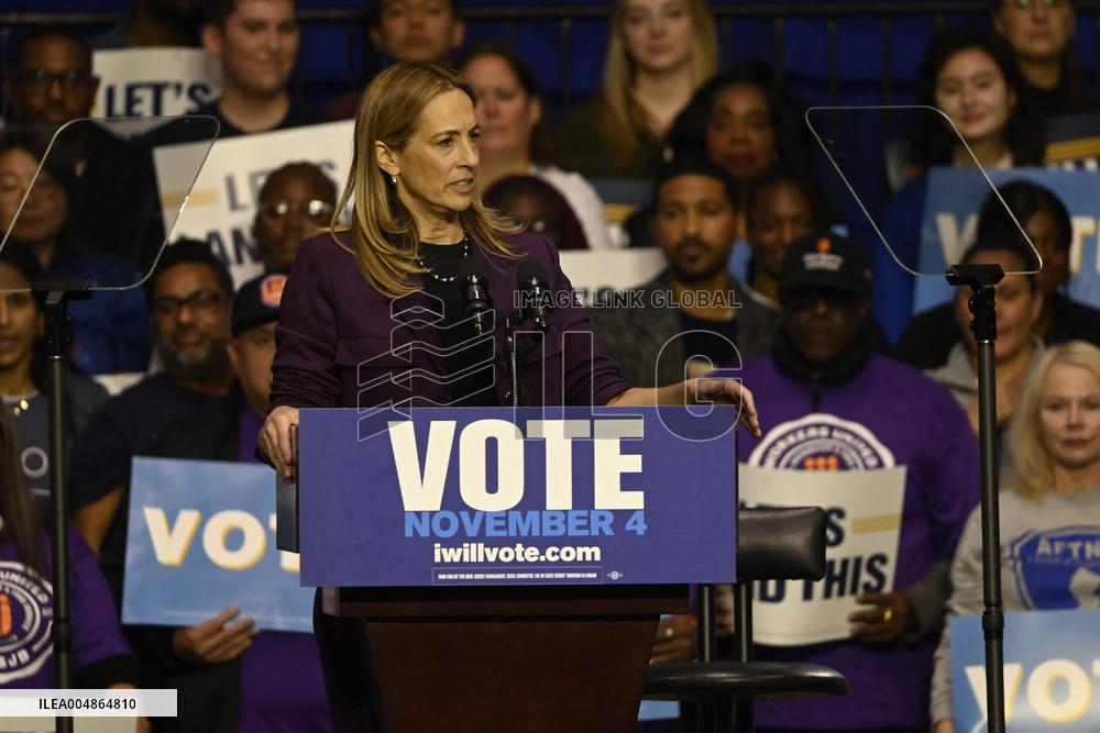 Former US President Barack Obama Attends Mike Sherrill Rally in Newark, NJ