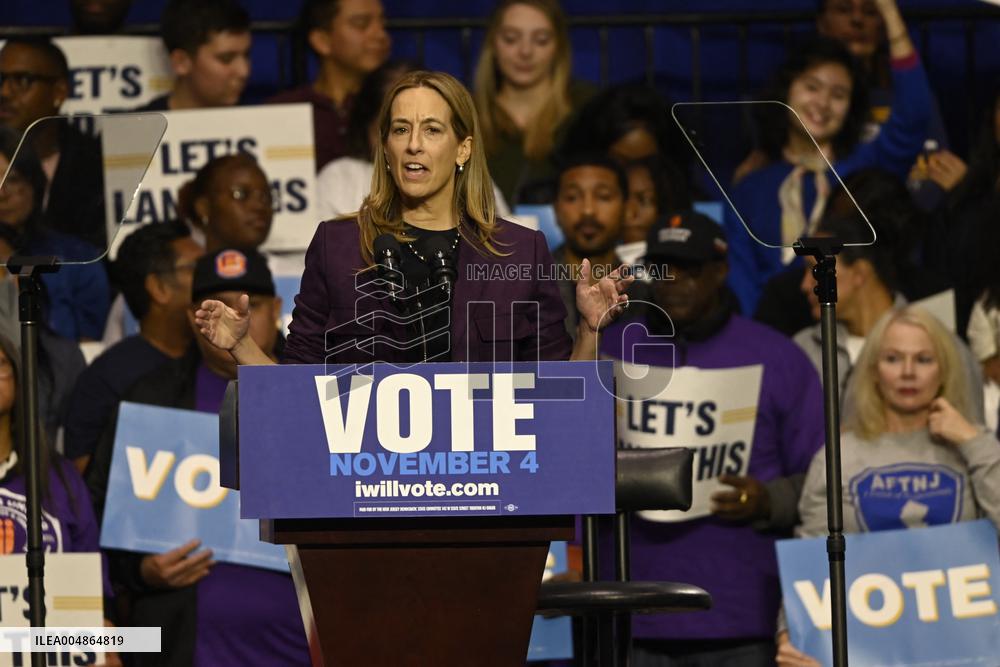Former US President Barack Obama Attends Mike Sherrill Rally in Newark, NJ