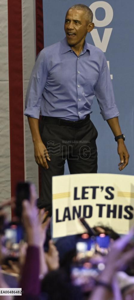 Former US President Barack Obama Attends Mike Sherrill Rally in Newark, NJ