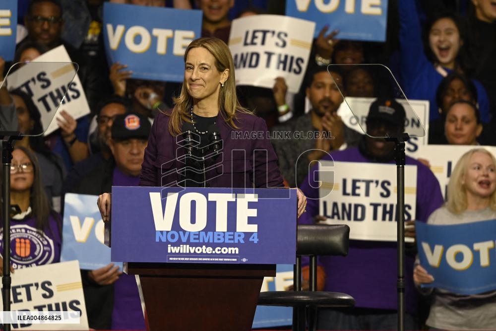 Former US President Barack Obama Attends Mike Sherrill Rally in Newark, NJ