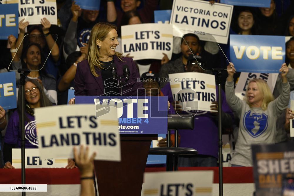 Former US President Barack Obama Attends Mike Sherrill Rally in Newark, NJ
