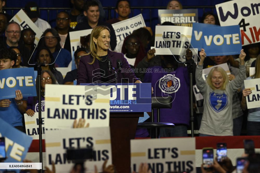 Former US President Barack Obama Attends Mike Sherrill Rally in Newark, NJ