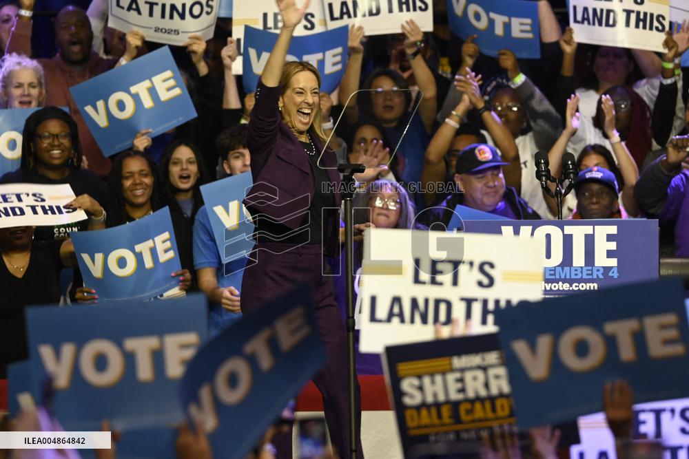Former US President Barack Obama Attends Mike Sherrill Rally in Newark, NJ