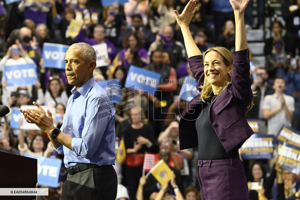 Former US President Barack Obama Attends Mike Sherrill Rally in Newark, NJ