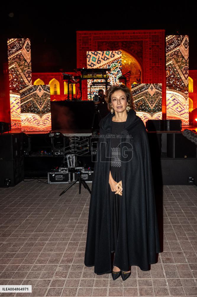Audrey Azoulay At Jean-Michel Jarre Concert - Samarkand