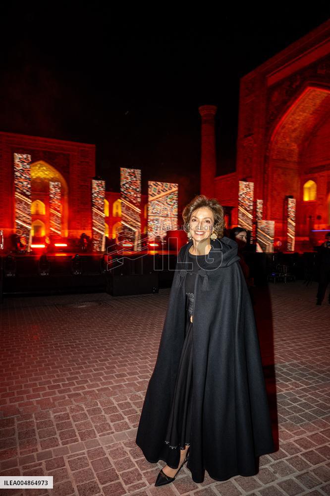 Audrey Azoulay At Jean-Michel Jarre Concert - Samarkand