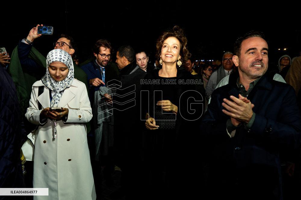 Audrey Azoulay At Jean-Michel Jarre Concert - Samarkand