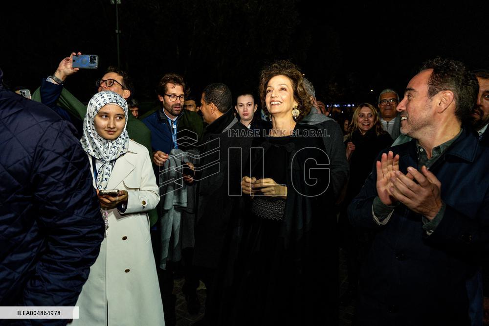 Audrey Azoulay At Jean-Michel Jarre Concert - Samarkand