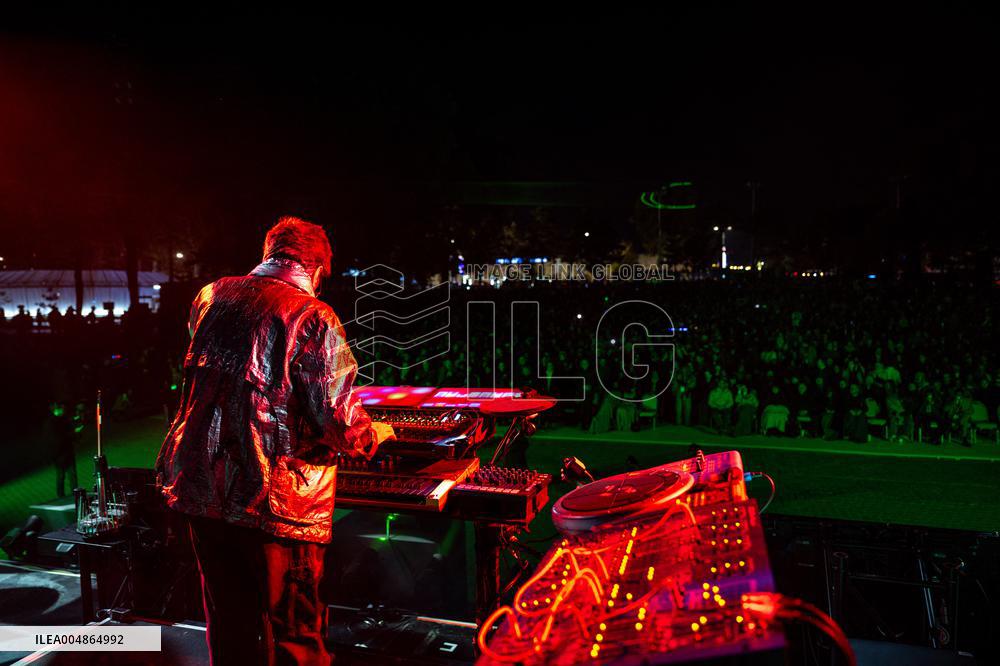 Jean-Michel Jarre At Concert on Registan Square - Samarkand