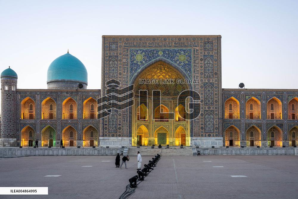 Jean-Michel Jarre At Concert on Registan Square - Samarkand