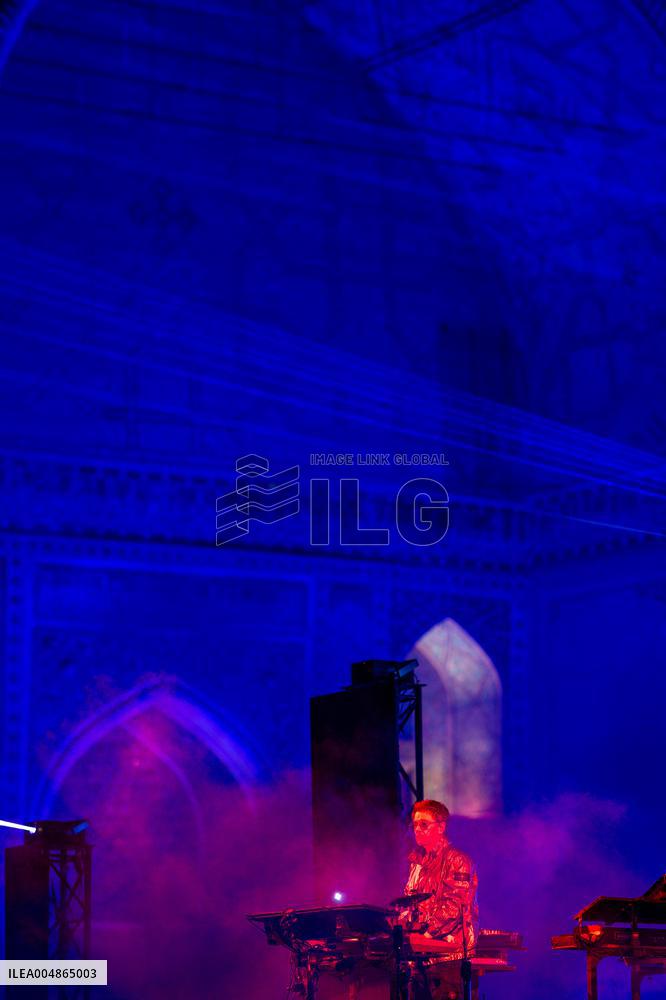 Jean-Michel Jarre At Concert on Registan Square - Samarkand