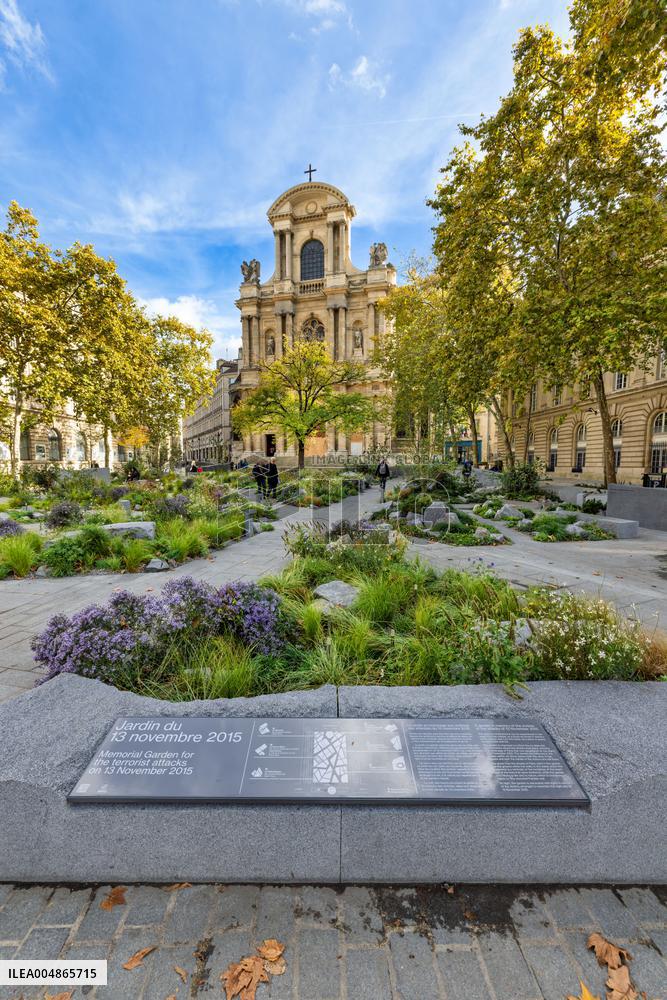 Garden In Tribute To The Victims Of The Paris Attacks - France