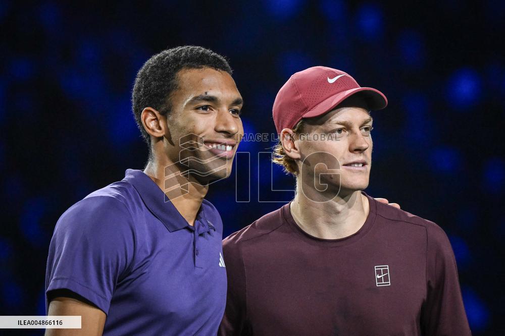 Jannik Sinner vs Felix Auger-Aliassime at Rolex Paris Masters 2025 in Paris FA