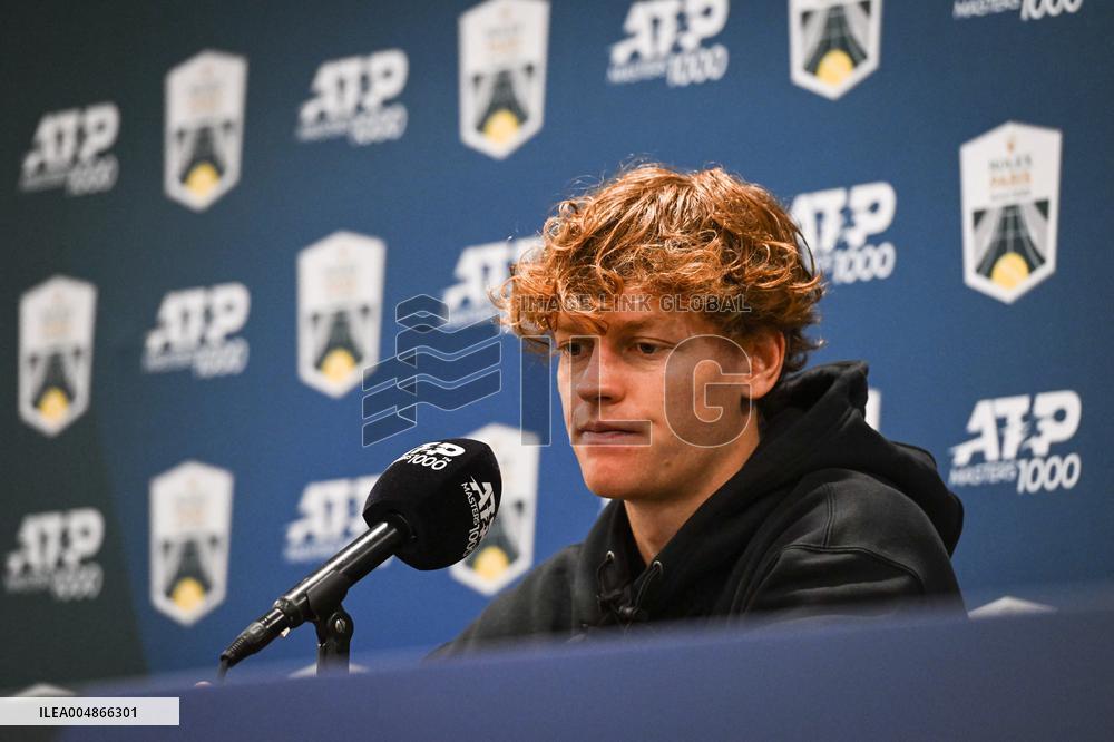 Jannik Sinner presser at the Rolex Paris Masters 2025 in Paris FA