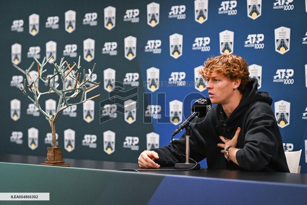 Jannik Sinner presser at the Rolex Paris Masters 2025 in Paris FA