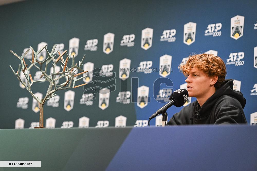 Jannik Sinner presser at the Rolex Paris Masters 2025 in Paris FA
