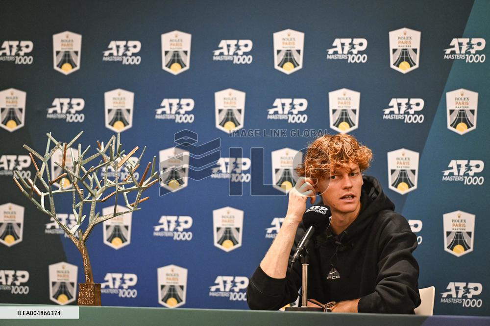Jannik Sinner presser at the Rolex Paris Masters 2025 in Paris FA