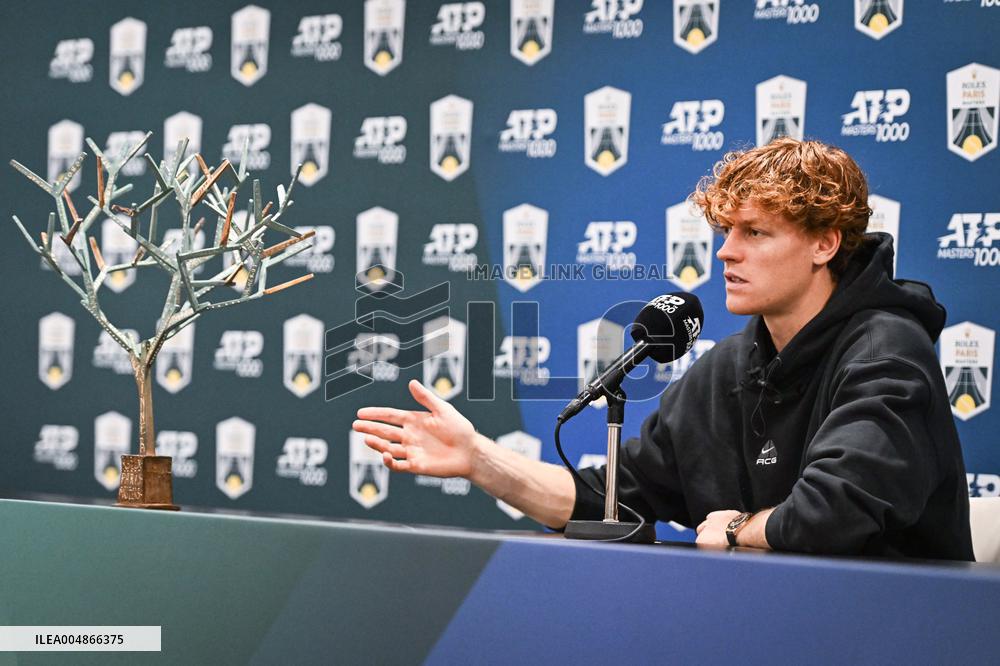 Jannik Sinner presser at the Rolex Paris Masters 2025 in Paris FA