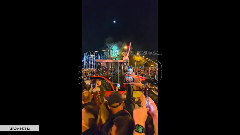 Serbia: Thousands March Into Novi Sad to Mark 1 Year Anniversary of Train Station Tragedy