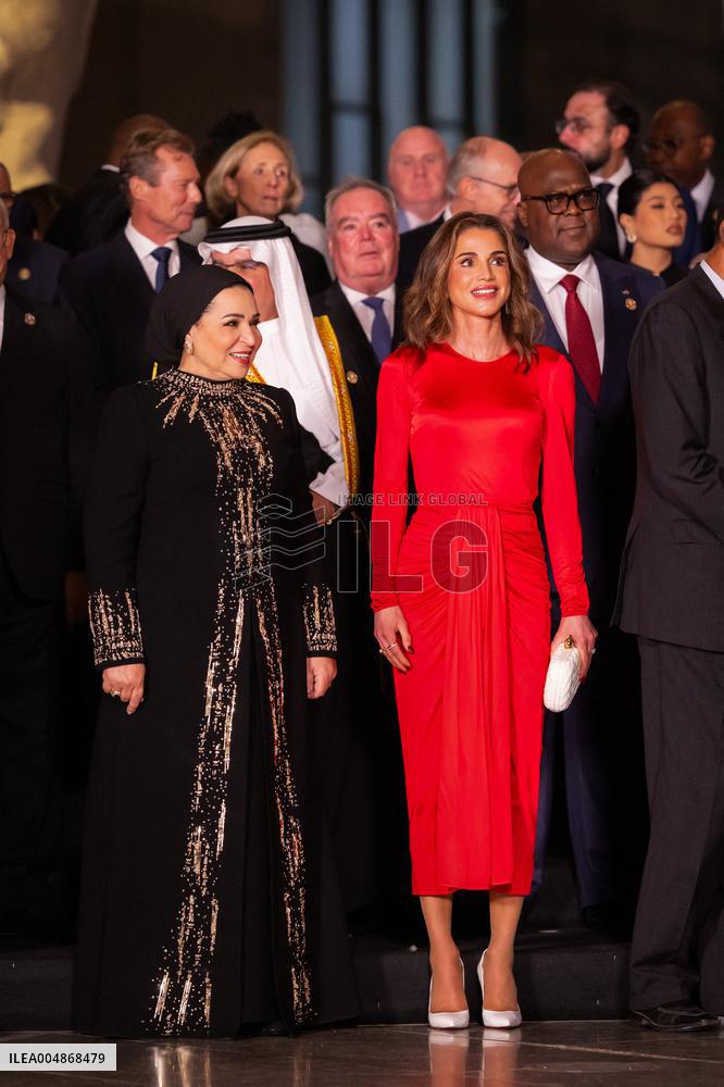 Queen Rania of Jordan Attends Opening of Grand Egyptian Museum - Cairo